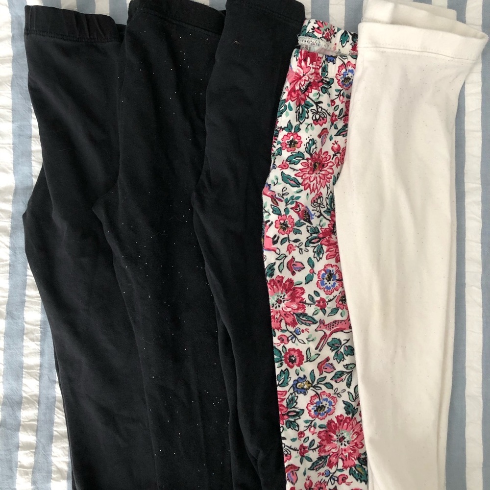 Set of 5 pairs toddler girls leggings